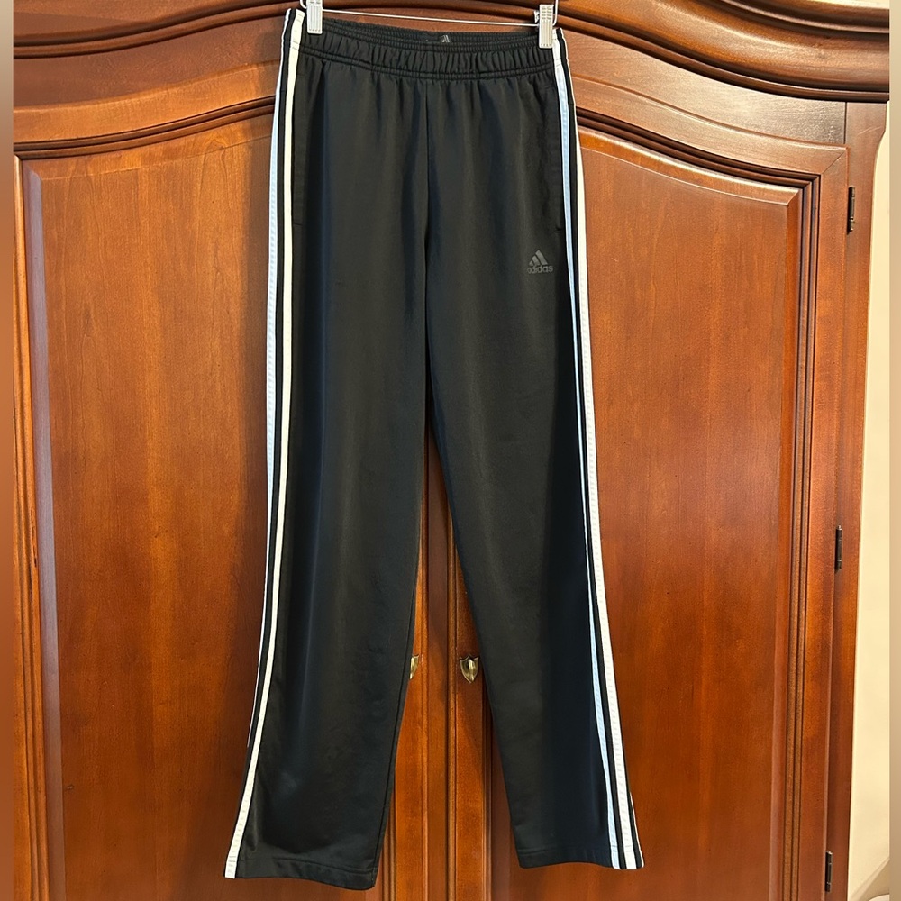 Adidas Black Pants with White Accents